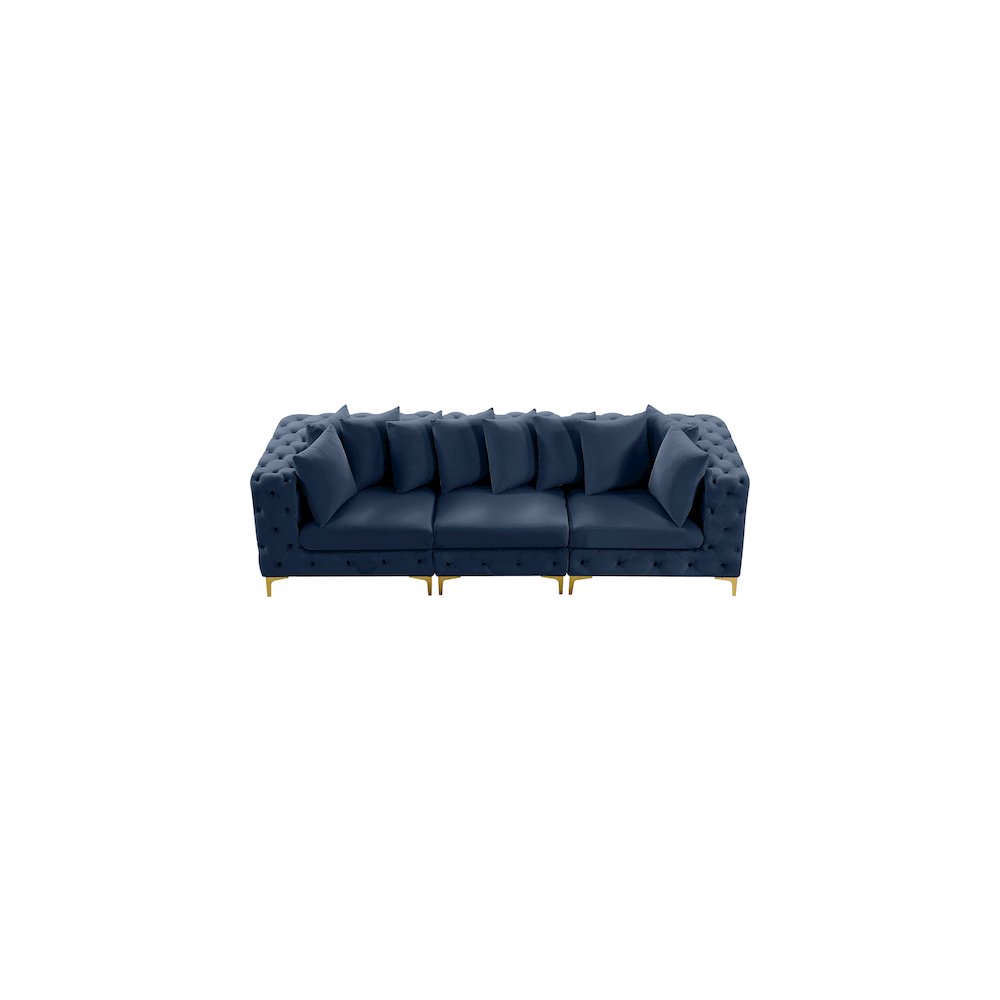 Tremblay Navy Velvet Modular Sofa