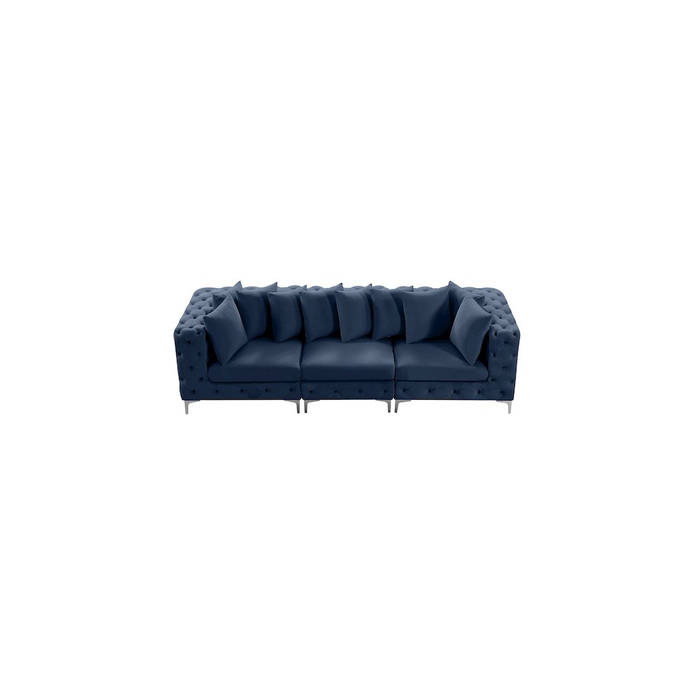 Tremblay Navy Velvet Modular Sofa