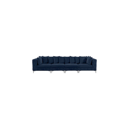 Tremblay Navy Velvet Modular Sofa