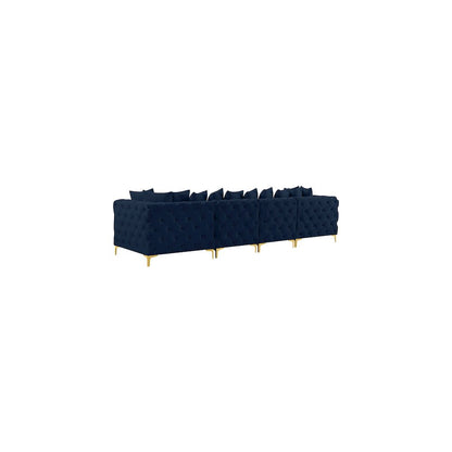 Tremblay Navy Velvet Modular Sofa