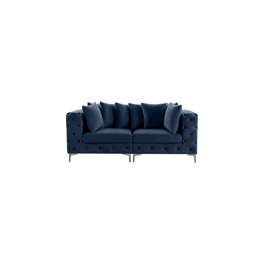 Tremblay Navy Velvet Modular Sofa