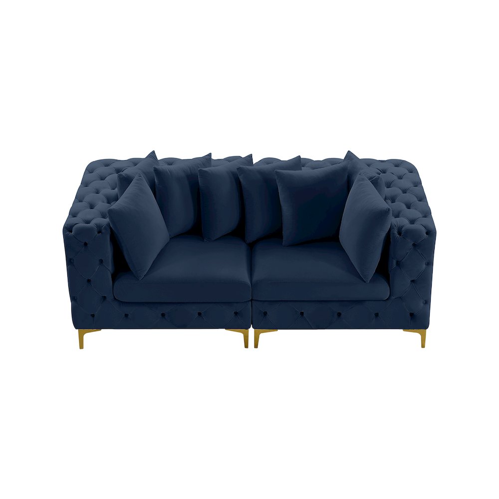 Tremblay Navy Velvet Modular Sofa
