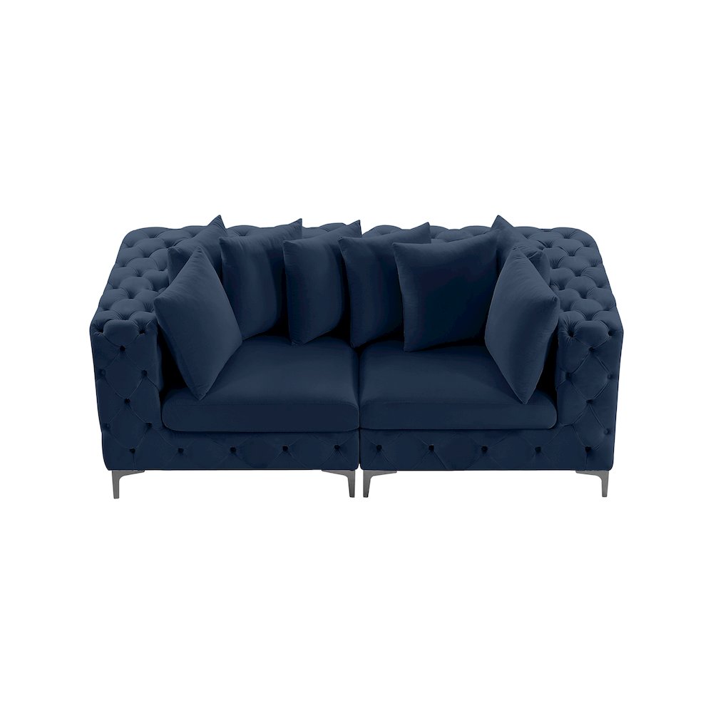 Tremblay Navy Velvet Modular Sofa