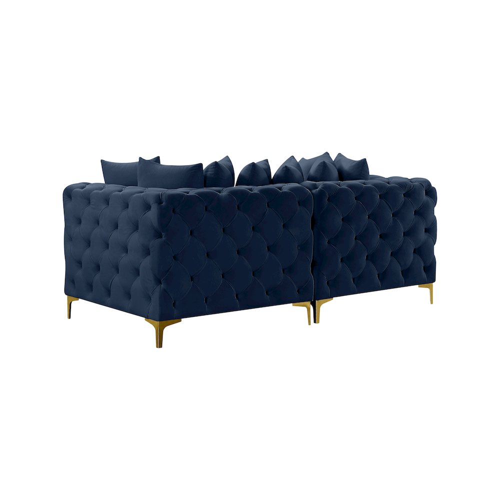 Tremblay Navy Velvet Modular Sofa
