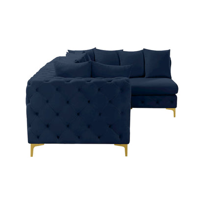 Tremblay Navy Velvet Modular Sectional