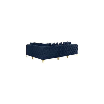 Tremblay Navy Velvet Modular Sectional