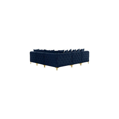 Tremblay Navy Velvet Modular Sectional