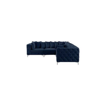 Tremblay Navy Velvet Modular Sectional