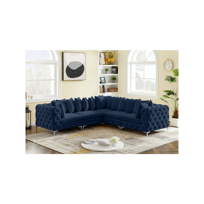 Tremblay Navy Velvet Modular Sectional