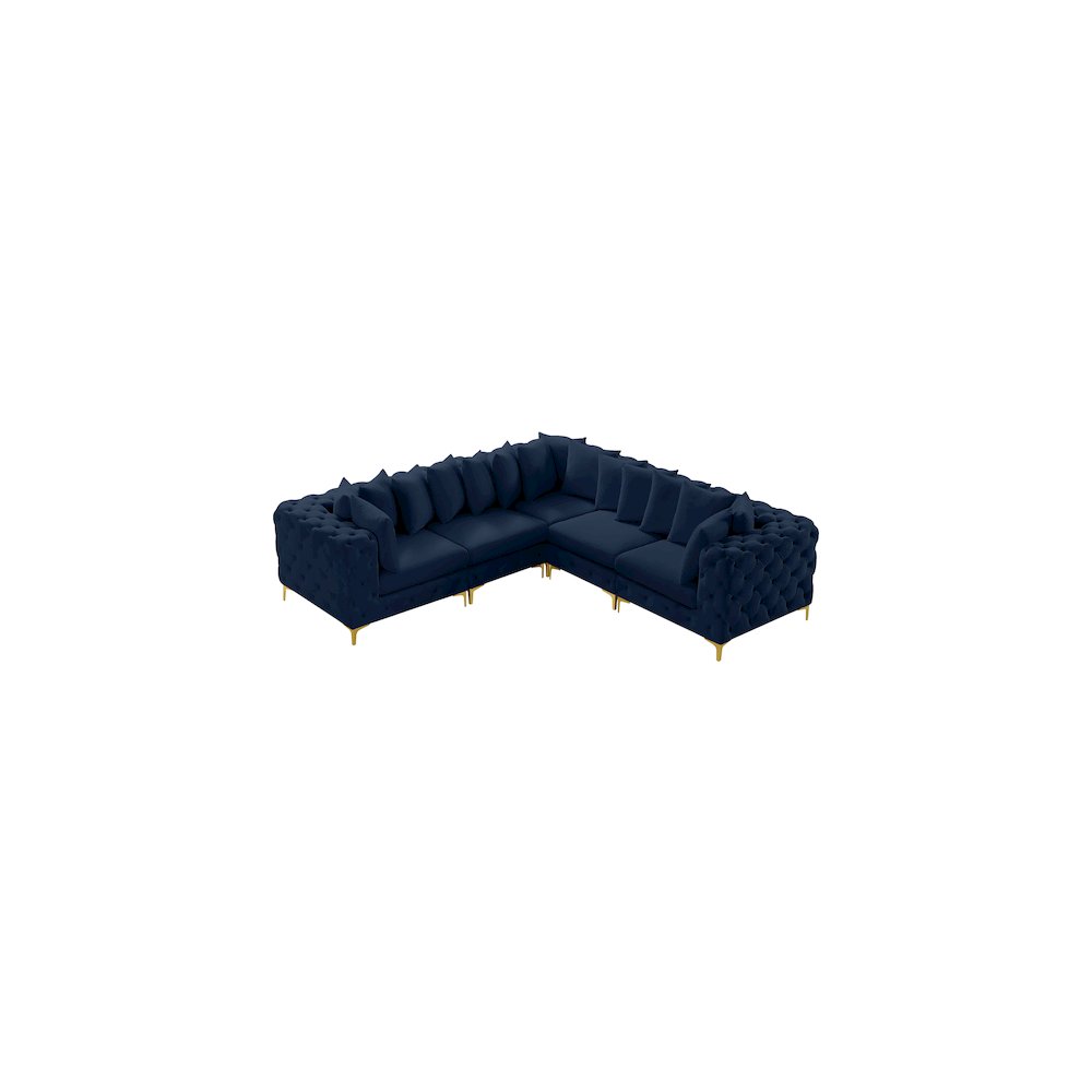 Tremblay Navy Velvet Modular Sectional