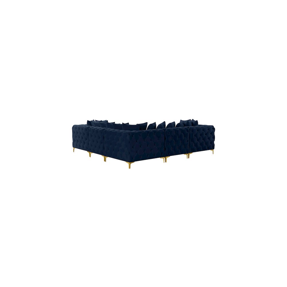 Tremblay Navy Velvet Modular Sectional