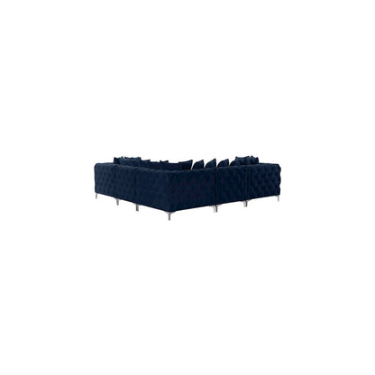 Tremblay Navy Velvet Modular Sectional