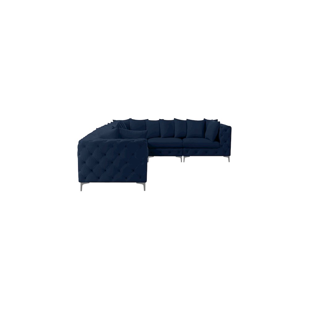 Tremblay Navy Velvet Modular Sectional