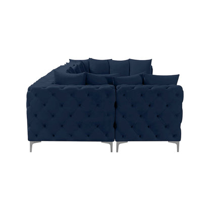 Tremblay Navy Velvet Modular Sectional