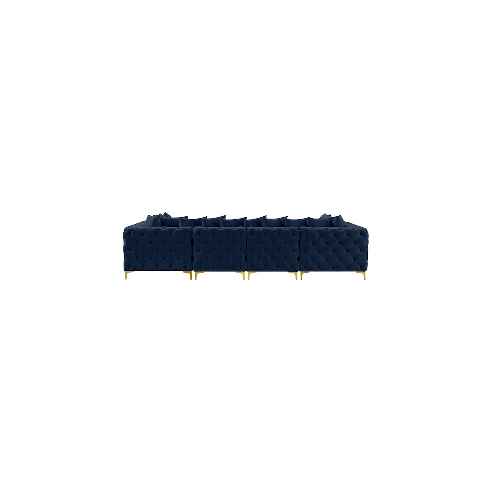 Tremblay Navy Velvet Modular Sectional