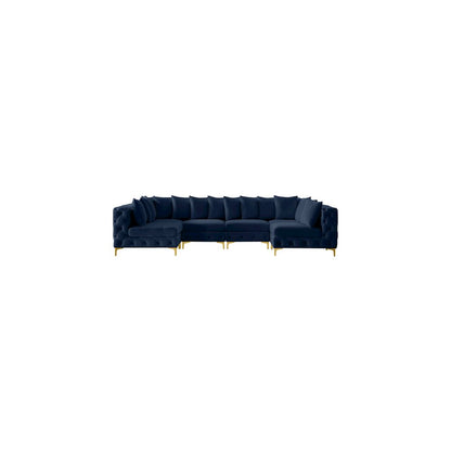 Tremblay Navy Velvet Modular Sectional