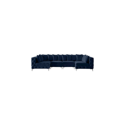 Tremblay Navy Velvet Modular Sectional