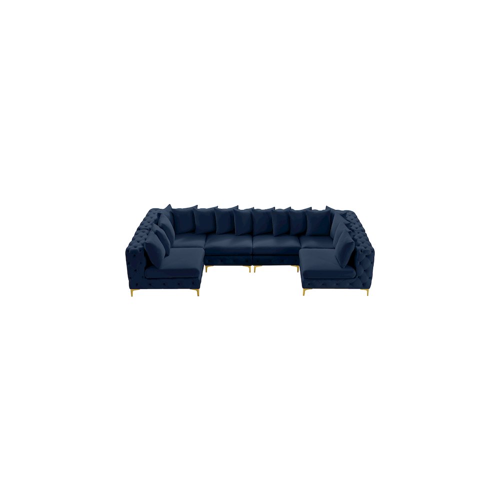 Tremblay Navy Velvet Modular Sectional