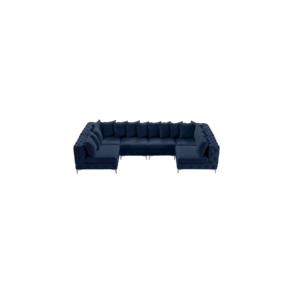 Tremblay Navy Velvet Modular Sectional