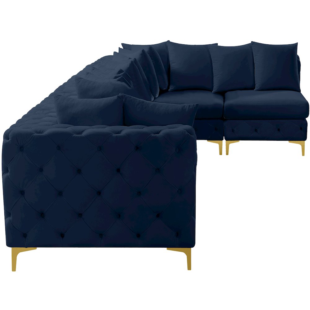 Tremblay Navy Velvet Modular Sectional