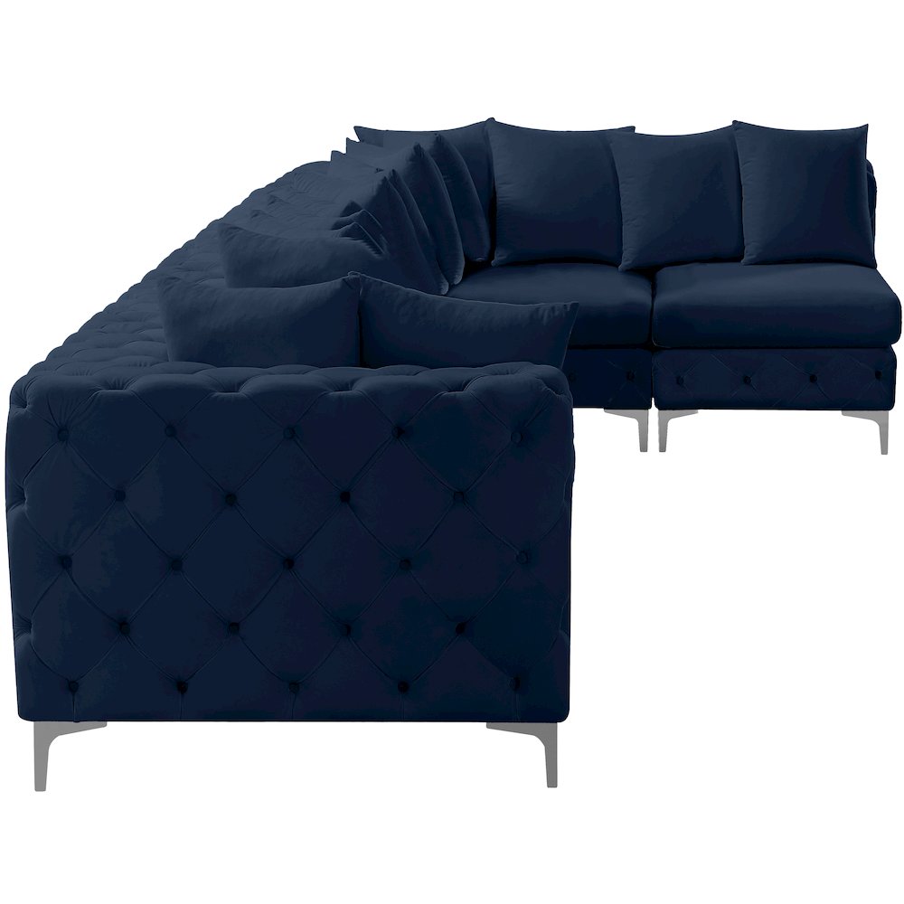 Tremblay Navy Velvet Modular Sectional