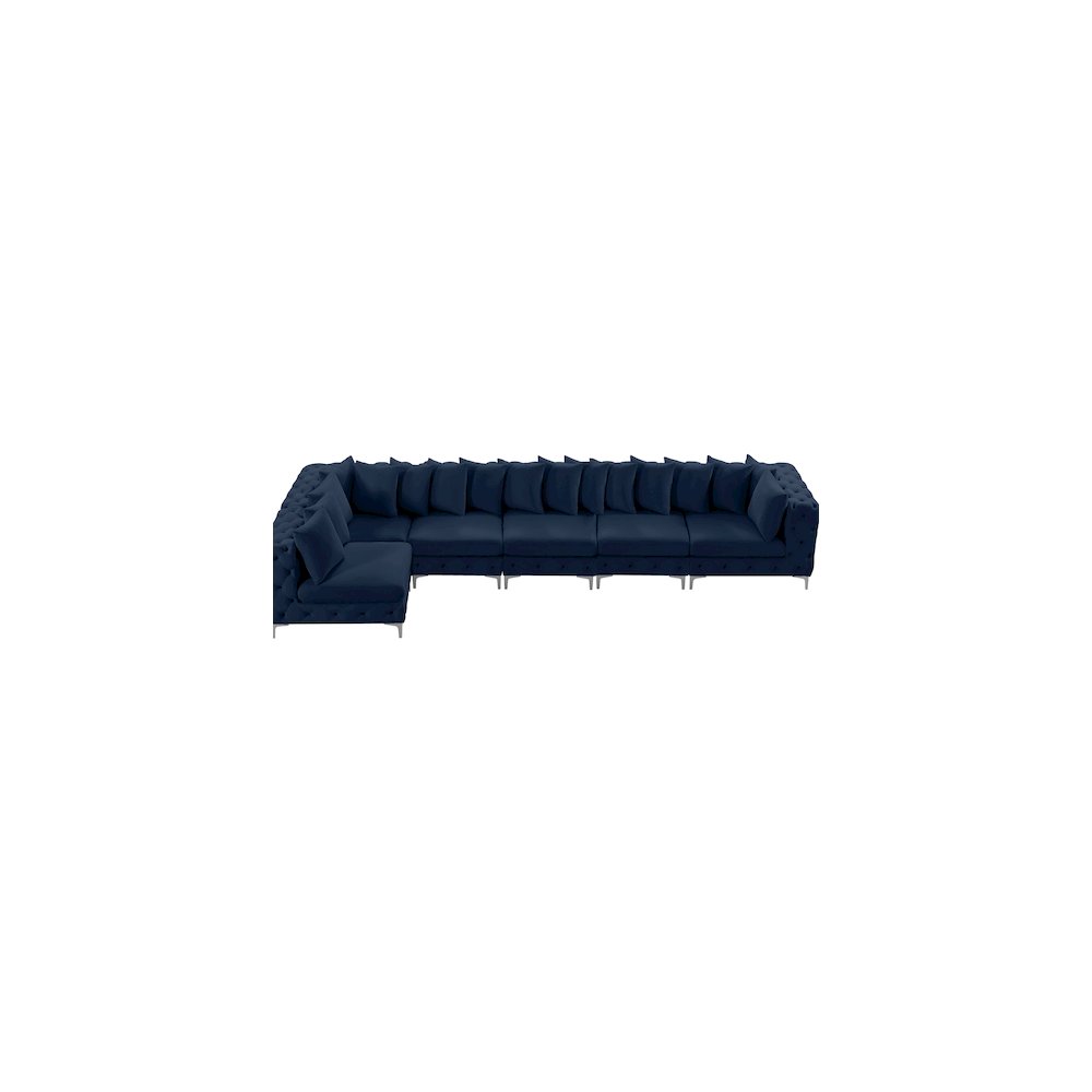 Tremblay Navy Velvet Modular Sectional
