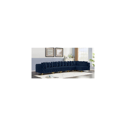 Tremblay Navy Velvet Modular Sectional
