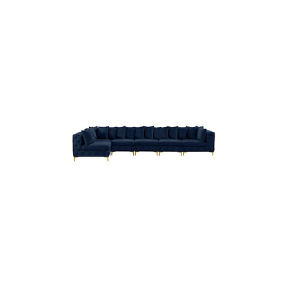 Tremblay Navy Velvet Modular Sectional