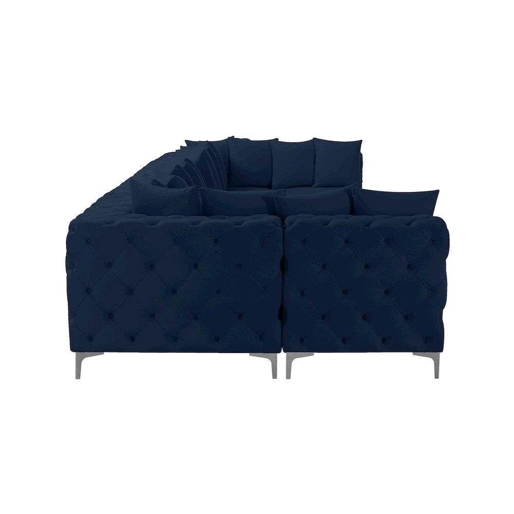 Tremblay Navy Velvet Modular Sectional