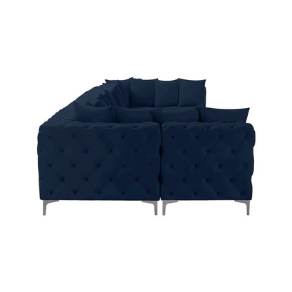 Tremblay Navy Velvet Modular Sectional