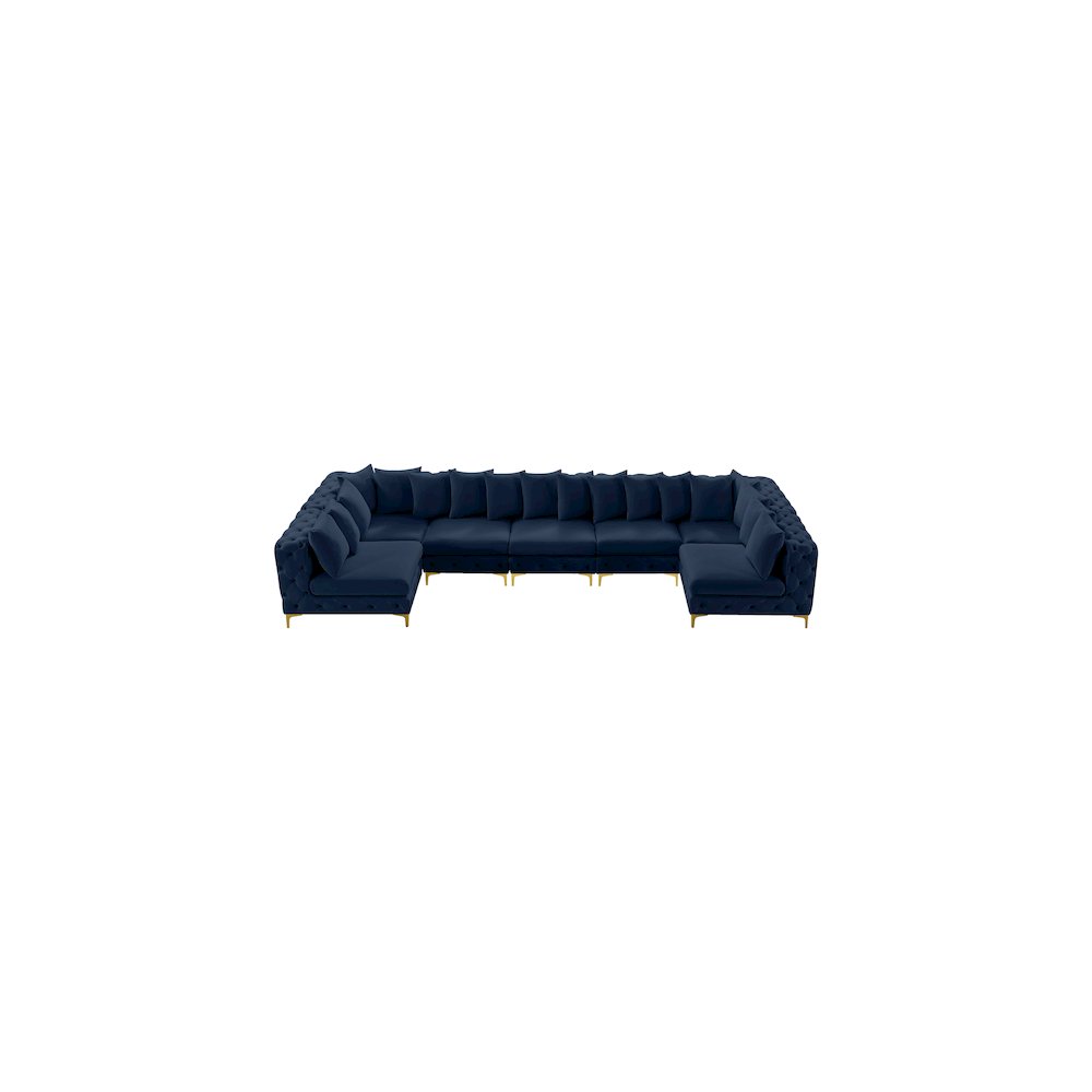 Tremblay Navy Velvet Modular Sectional