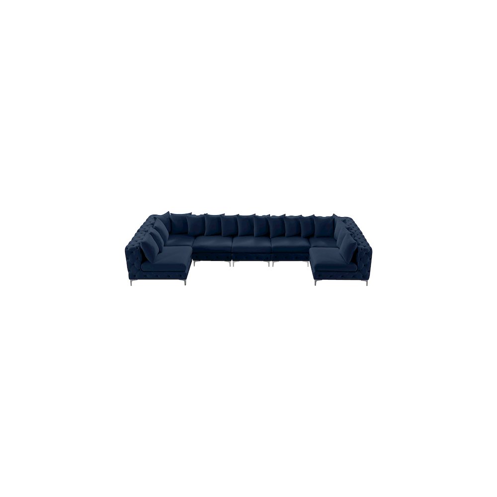 Tremblay Navy Velvet Modular Sectional