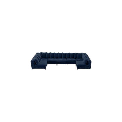 Tremblay Navy Velvet Modular Sectional