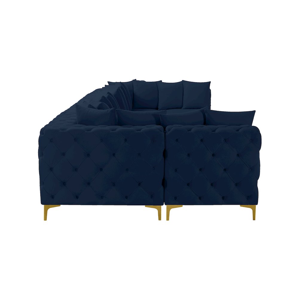 Tremblay Navy Velvet Modular Sectional