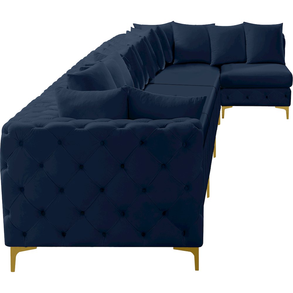 Tremblay Navy Velvet Modular Sectional