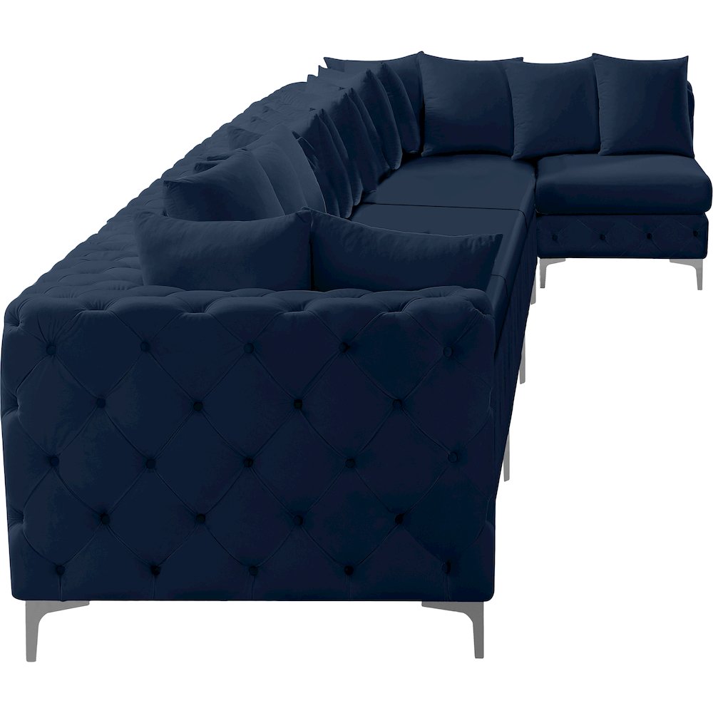 Tremblay Navy Velvet Modular Sectional