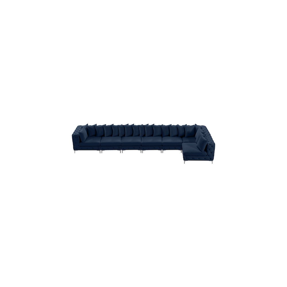 Tremblay Navy Velvet Modular Sectional