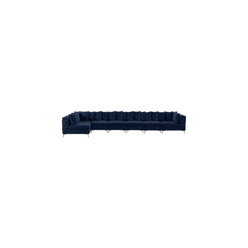 Tremblay Navy Velvet Modular Sectional