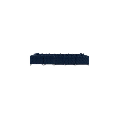 Tremblay Navy Velvet Modular Sectional