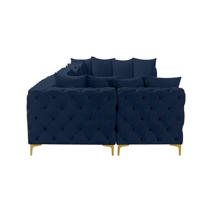 Tremblay Navy Velvet Modular Sectional