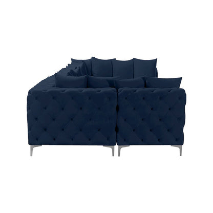 Tremblay Navy Velvet Modular Sectional