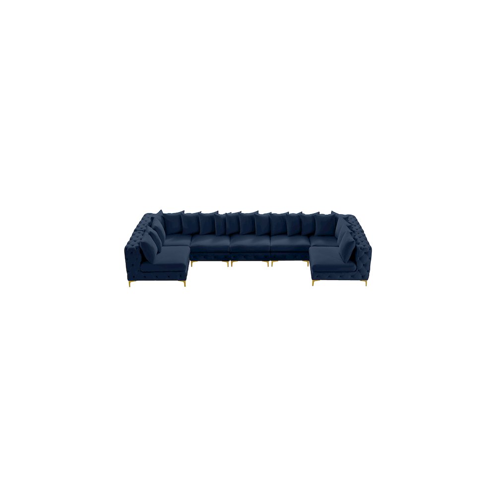 Tremblay Navy Velvet Modular Sectional