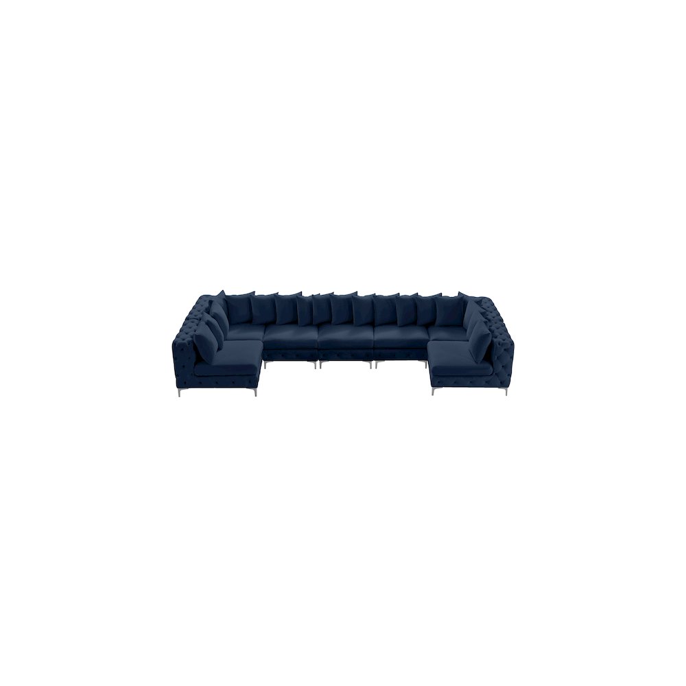 Tremblay Navy Velvet Modular Sectional