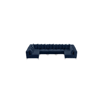 Tremblay Navy Velvet Modular Sectional