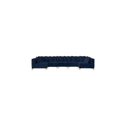 Tremblay Navy Velvet Modular Sectional