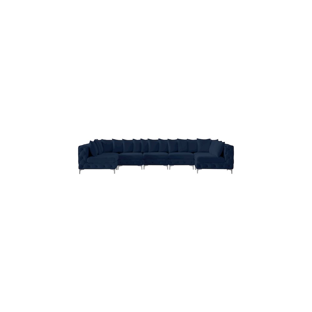 Tremblay Navy Velvet Modular Sectional