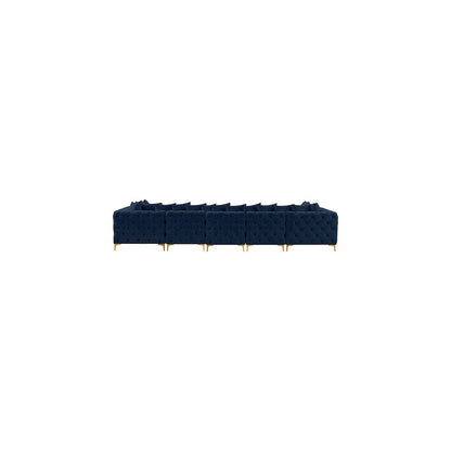 Tremblay Navy Velvet Modular Sectional