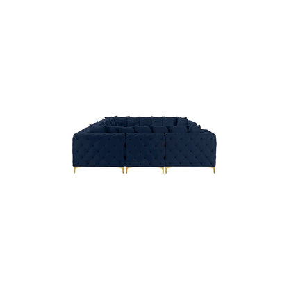 Tremblay Navy Velvet Modular Sectional