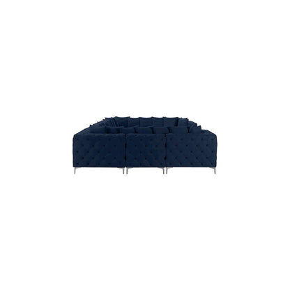 Tremblay Navy Velvet Modular Sectional