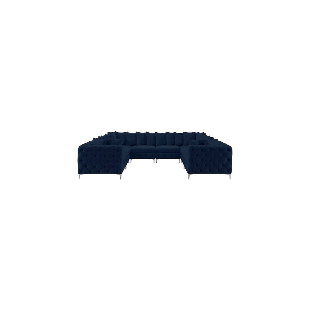 Tremblay Navy Velvet Modular Sectional